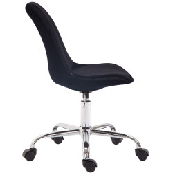 Chaise de bureau en velours Toulouse noir