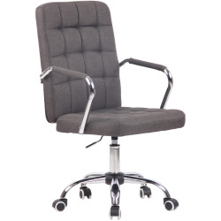Chaise de bureau en tissu Terni gris foncé