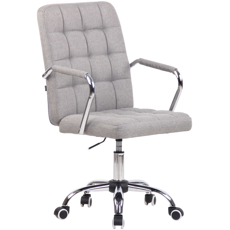 Chaise de bureau en tissu Terni gris
