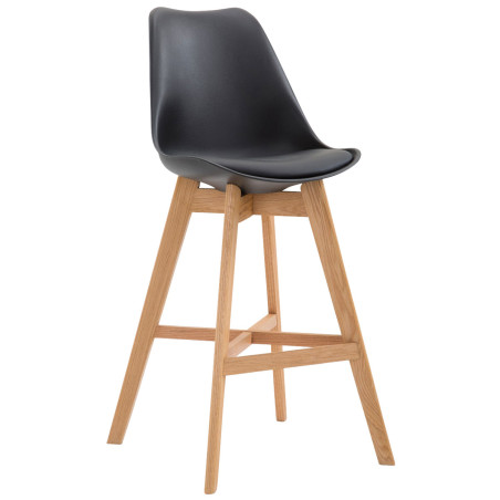 Tabouret de bar Cannes, plastique, Natura noir