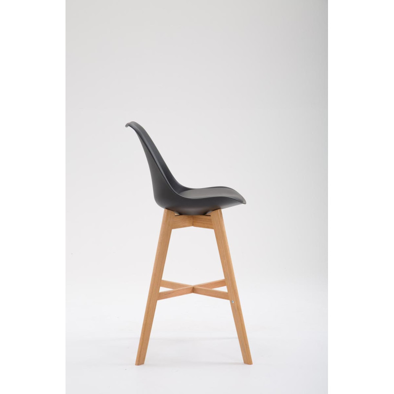 Tabouret de bar Cannes, plastique, Natura noir