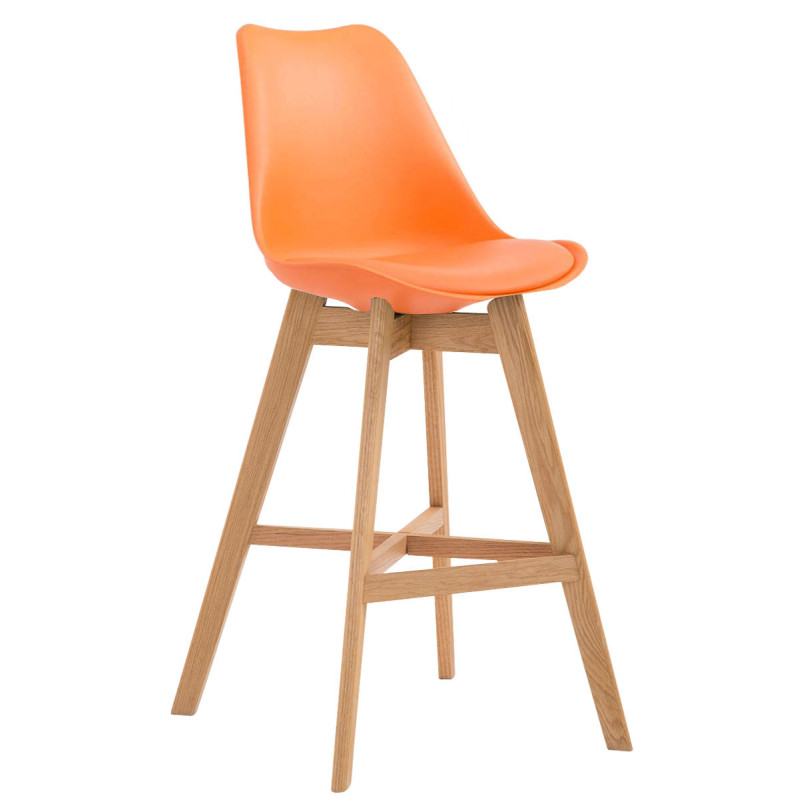 Tabouret de bar Cannes, plastique, orange naturel
