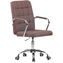 Chaise de bureau en tissu Terni brun