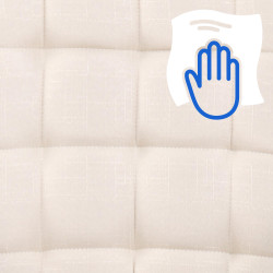 Chaise de bureau en tissu Terni crème