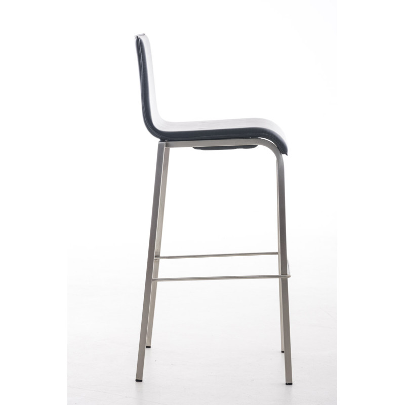 Tabouret de bar Avola cuir plat E78 noir