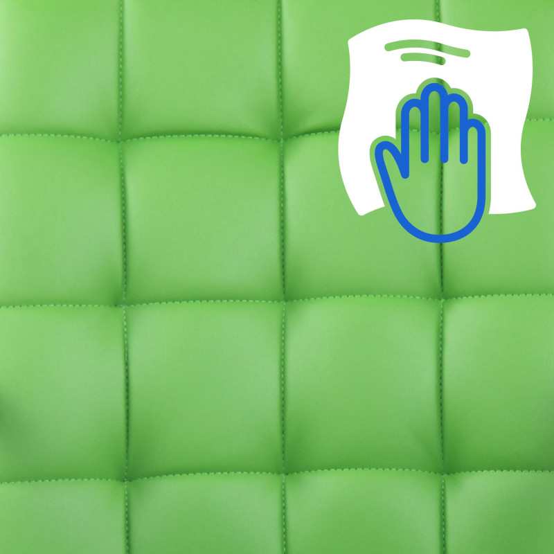 Chaise de bureau Terni en cuir artificiel vert