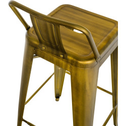 taburete de bar dorado Mason