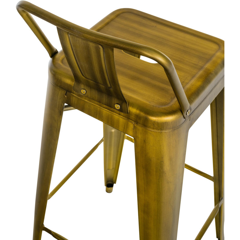 taburete de bar dorado Mason