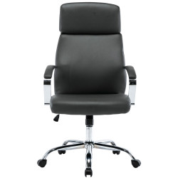 Chaise de bureau Faro XL en cuir artificiel gris