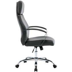 Chaise de bureau Faro XL en cuir artificiel gris