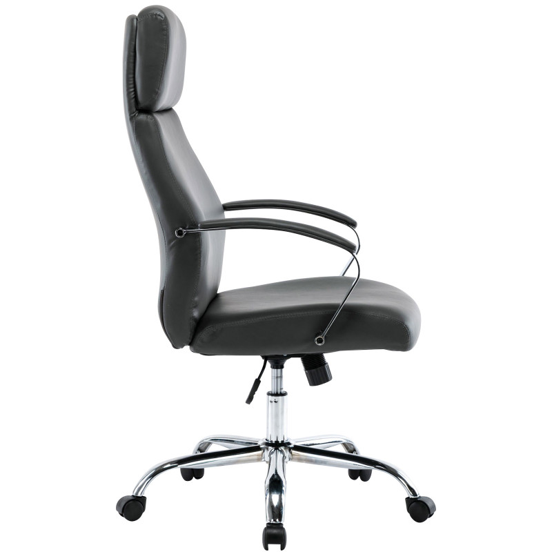 Chaise de bureau Faro XL en cuir artificiel gris