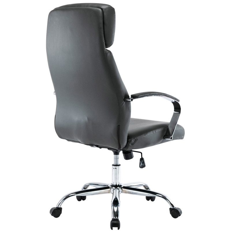 Chaise de bureau Faro XL en cuir artificiel gris