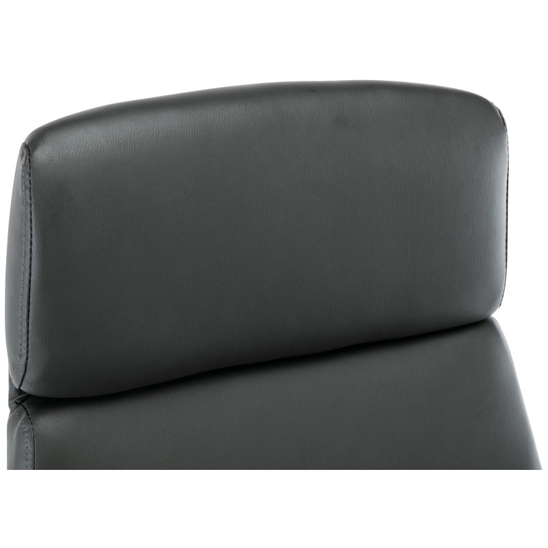 Chaise de bureau Faro XL en cuir artificiel gris