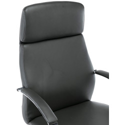 Chaise de bureau Faro XL en cuir artificiel gris