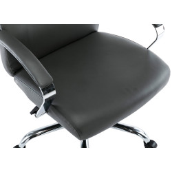Chaise de bureau Faro XL en cuir artificiel gris