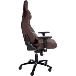 Chaise de bureau Keren en cuir véritable brun