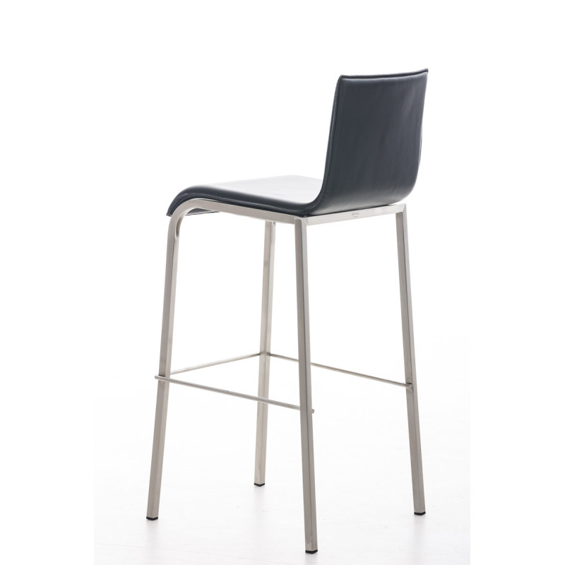 Tabouret de bar Avola cuir plat E78 noir