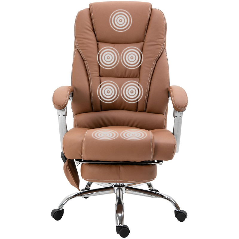 Chaise de bureau Pacific avec fonction massage marron clair