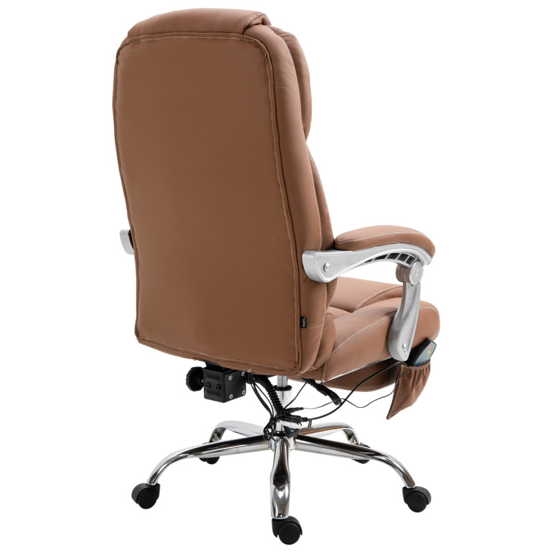 Chaise de bureau Pacific avec fonction massage marron clair