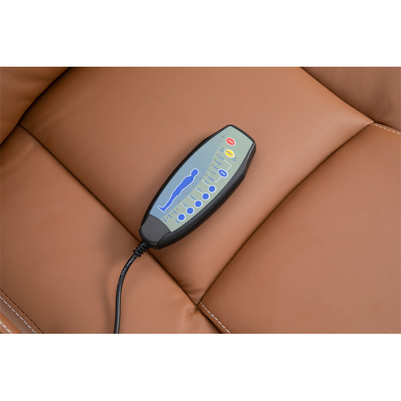 Chaise de bureau Pacific avec fonction massage marron clair