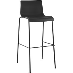 Tabouret de bar Hoover, piètement à 4 pieds, noir