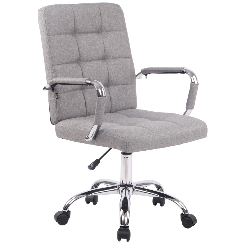 Chaise de bureau Deli PRO en tissu gris