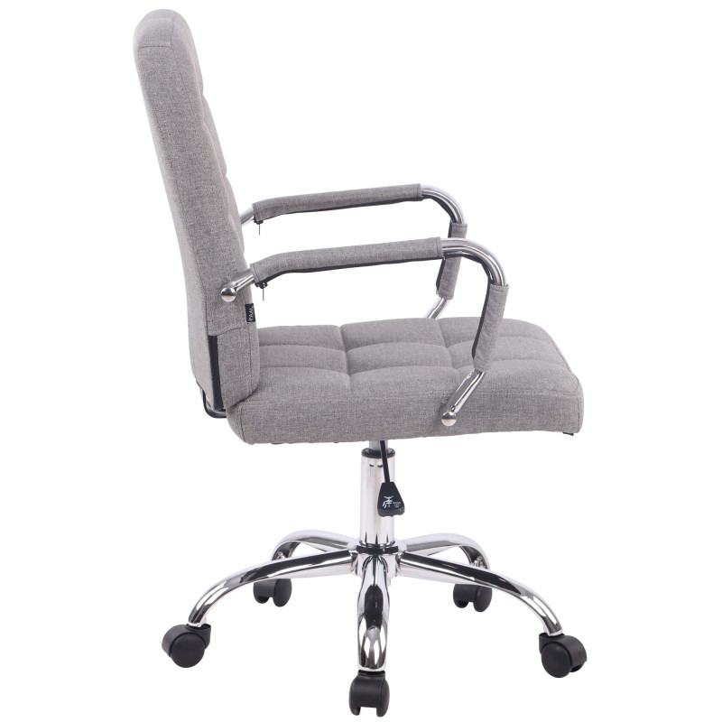 Chaise de bureau Deli PRO en tissu gris