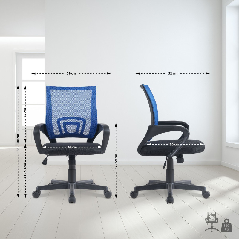 Chaise de bureau Genius bleu