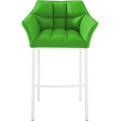 Tabouret de bar Damaso à 4 pieds, blanc/vert