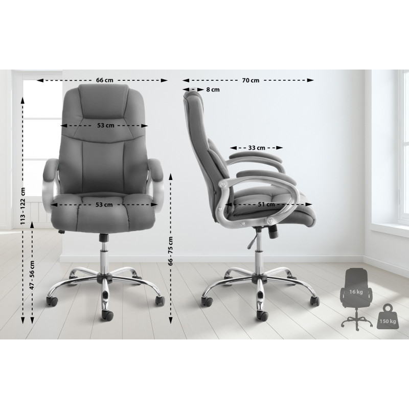 Chaise de bureau BIG Apollo gris