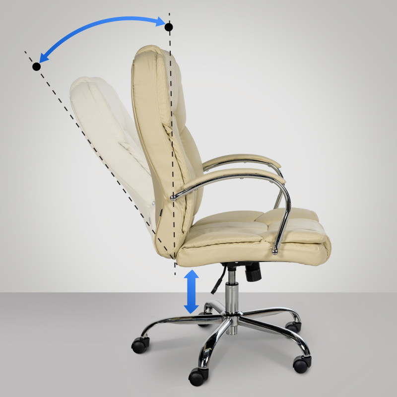 Chaise de bureau BIG Xanthos crème