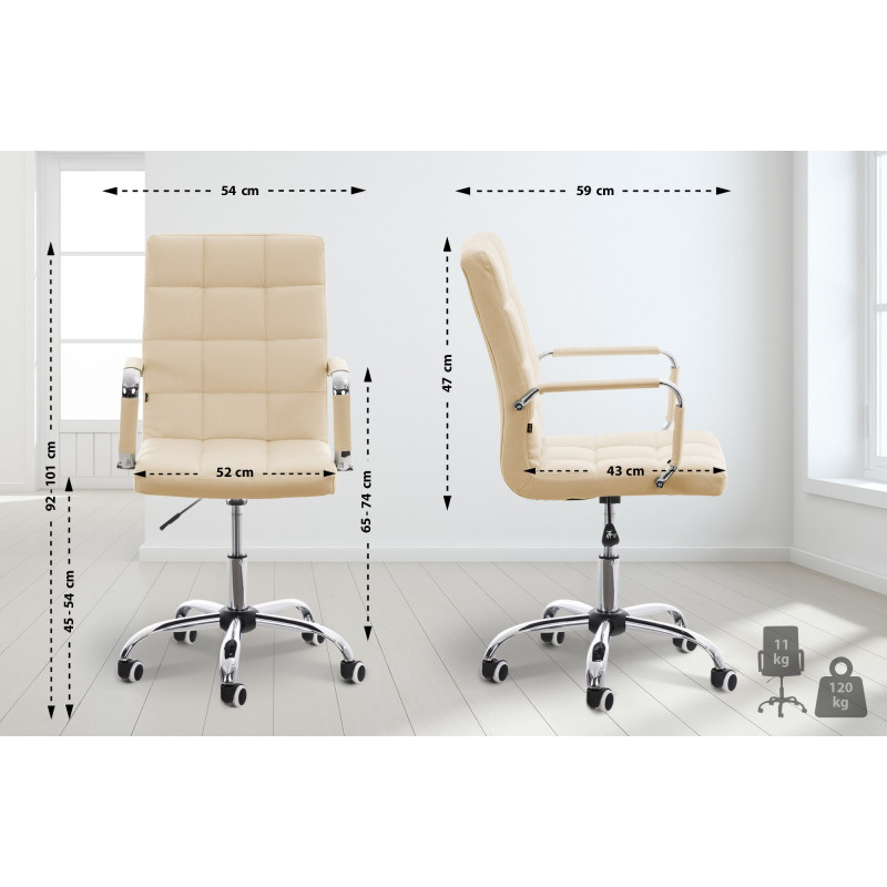 Chaise de bureau Deli V2 crème