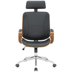 Chaise de bureau Dayton noyer/noir
