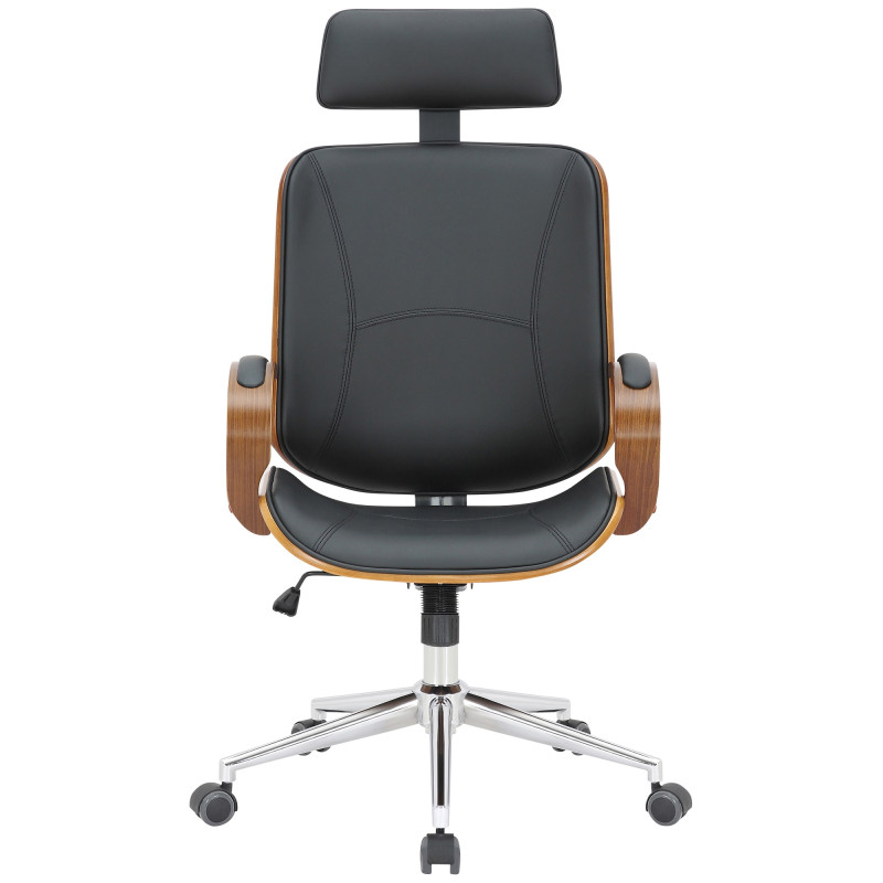 Chaise de bureau Dayton noyer/noir