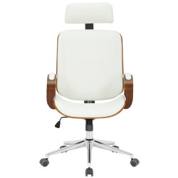 Chaise de bureau Dayton noyer/blanc