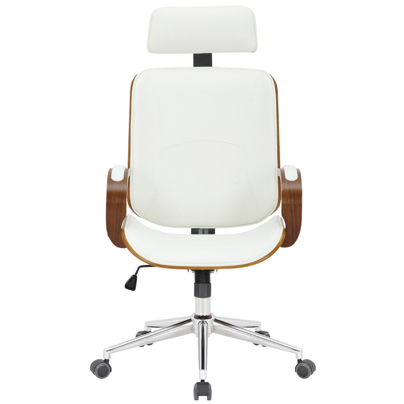 Chaise de bureau Dayton noyer/blanc