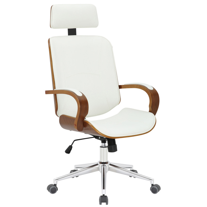 Chaise de bureau Dayton noyer/blanc