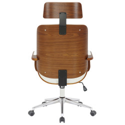 Chaise de bureau Dayton noyer/blanc