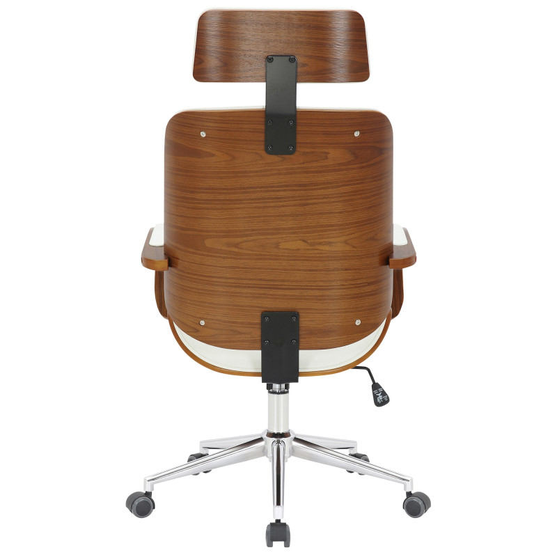 Chaise de bureau Dayton noyer/blanc