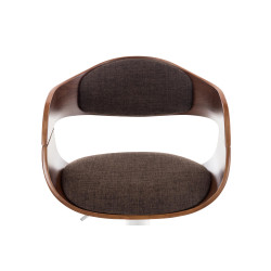 Tabouret de bar Kingston C, tissu noyer/marron