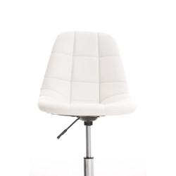 Chaise de bureau Emil, cuir artificiel blanc