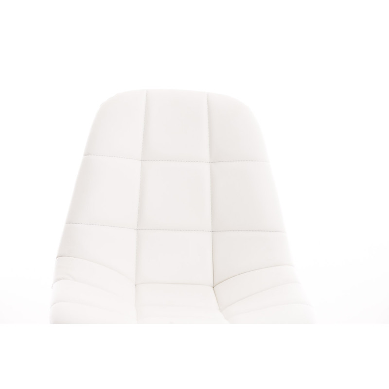 Chaise de bureau Emil, cuir artificiel blanc