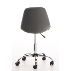 Chaise de bureau Emil, cuir artificiel gris
