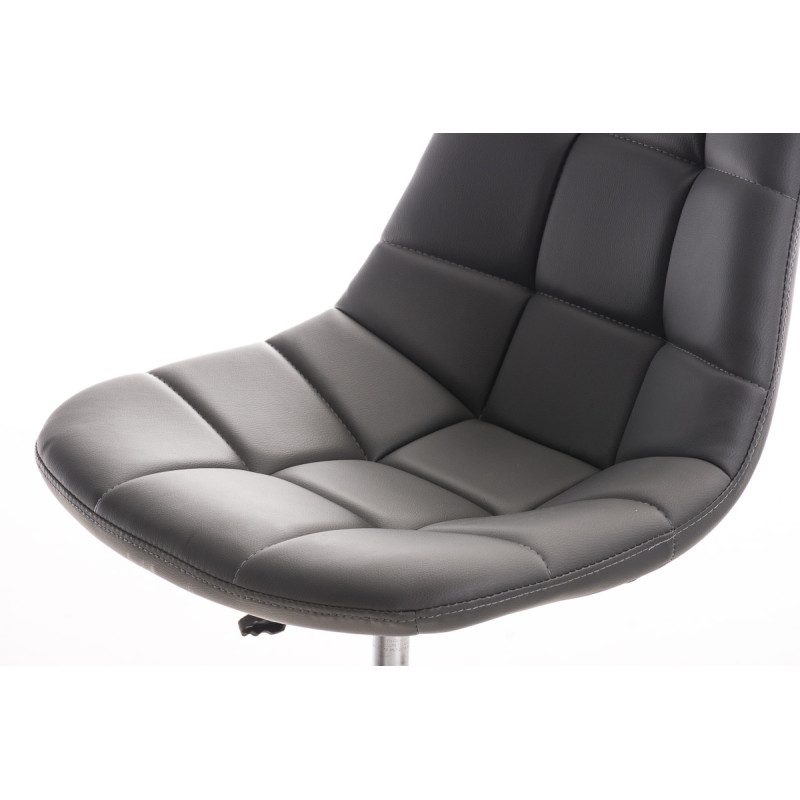 Chaise de bureau Emil, cuir artificiel gris