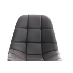 Chaise de bureau Emil, cuir artificiel gris