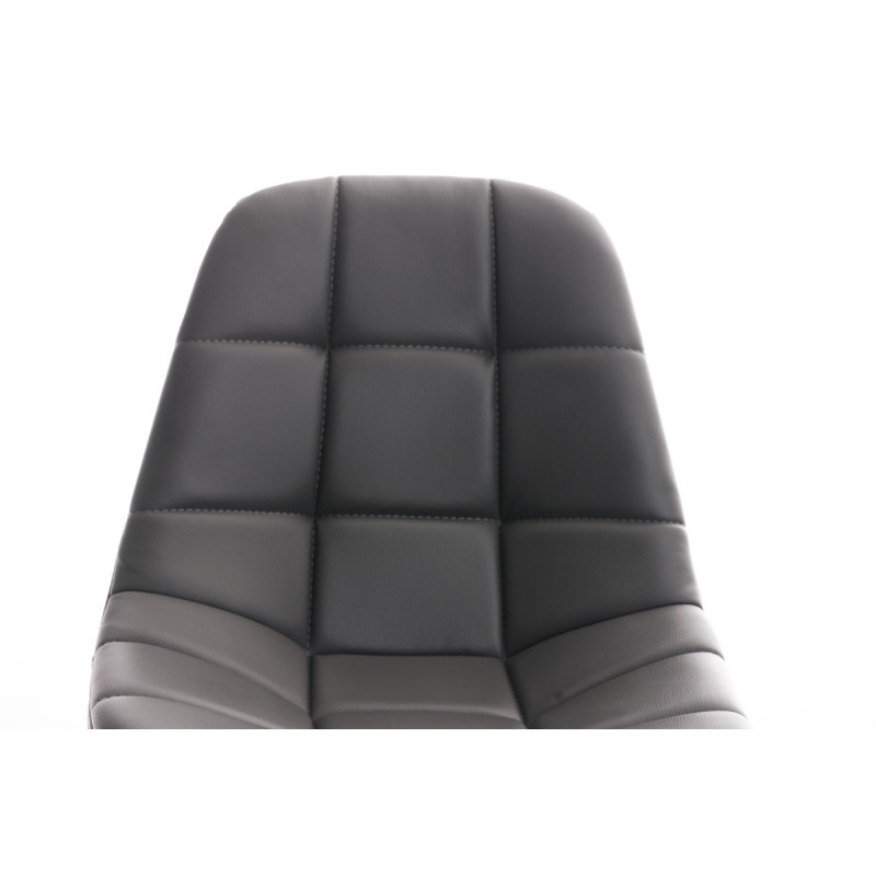 Chaise de bureau Emil, cuir artificiel gris
