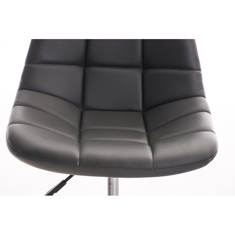 Chaise de bureau Emil, cuir artificiel gris