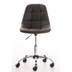 Chaise de bureau Emil, cuir artificiel brun