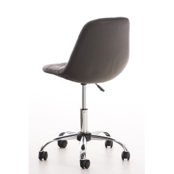 Chaise de bureau Emil, cuir artificiel brun