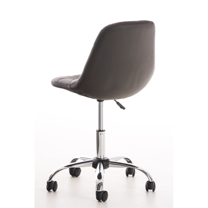 Chaise de bureau Emil, cuir artificiel brun